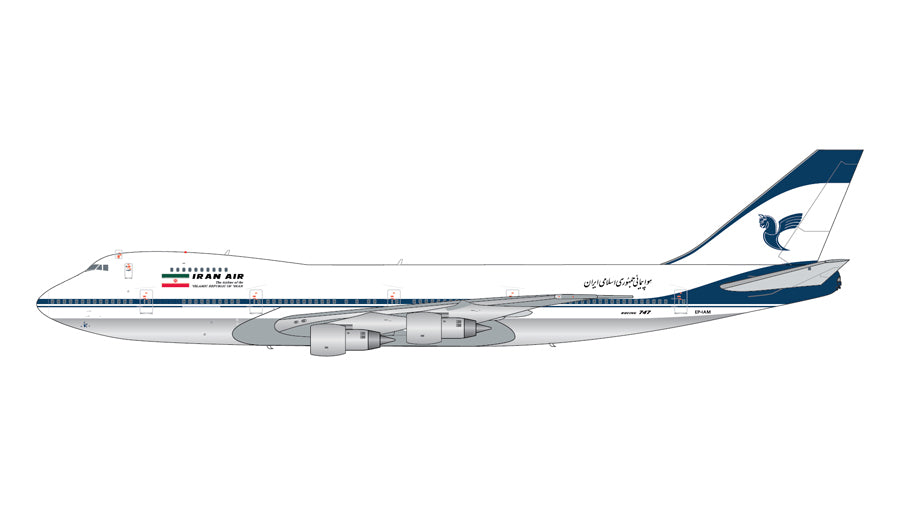 GEMINI JETS B747-100B IRAN AIR "POLISHED BELLY" REG: EP-IAM