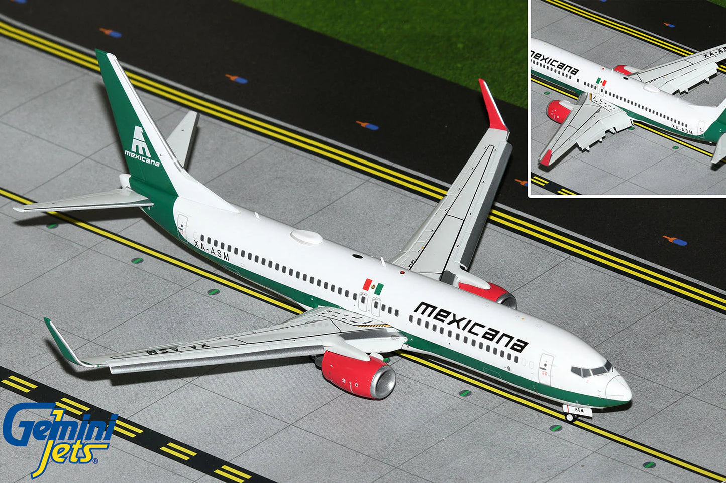 GEMINI JETS B737-800W MEXICANA (FLAPS DOWN) REG: XA-ASM