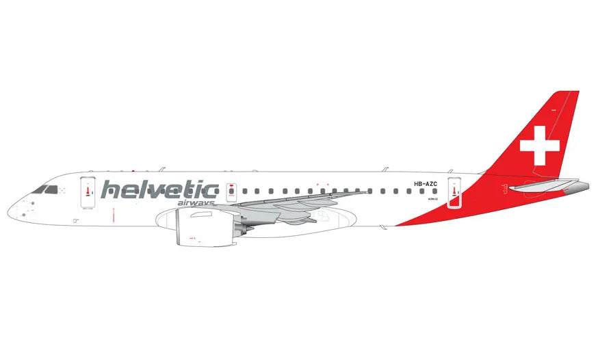 GEMINI JETS EMBRAER ERJ190-E2 HELVETIC AIRWAYS REG: HB-AZC