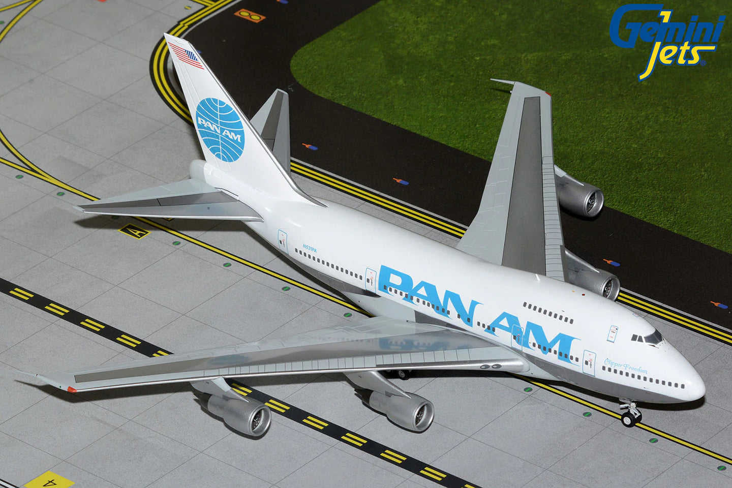 GEMINI JETS B747SP PAN AMERICAN WORLD AIRWAYS (PAN AM) "BILLBOARD TITLES" REG: N531PA