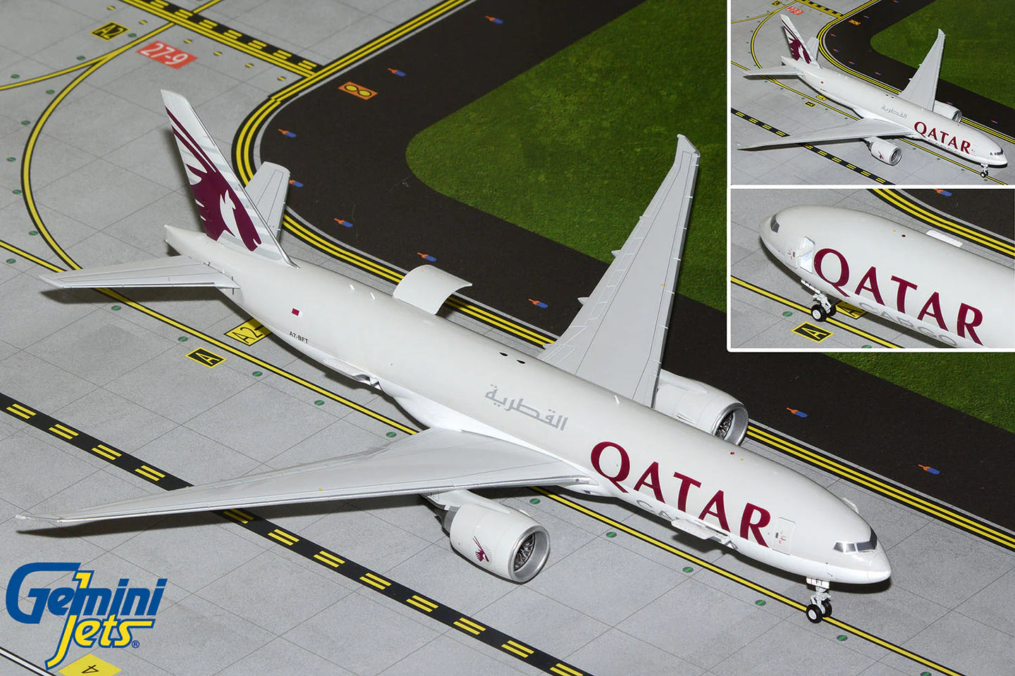 GEMINI JETS B777-200LRF QATAR AIRWAYS CARGO (INTERACTIVE SERIES) REG: A7-BFT