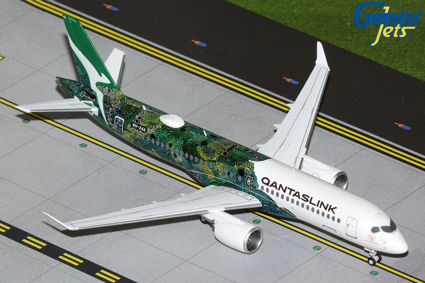 GEMINI JETS A220-300 QANTASLINK "MINYMA KUTJARA TJUKURPA - GREEN LIVERY" REG: VH-X4A
