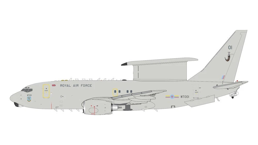 GEMINI JETS B737-700 E-7 WEDGETAIL ROYAL AIR FORCE REG: WT001