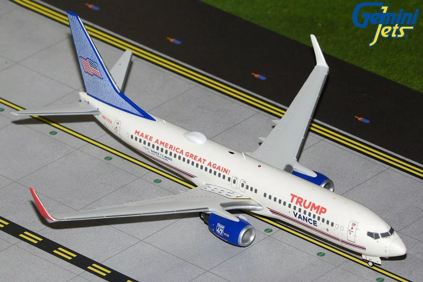 GEMINI JETS B737-800 EASTERN AIR EXPRESS "TRUMP-VANCE CAMPAIGN" REG: N917XA