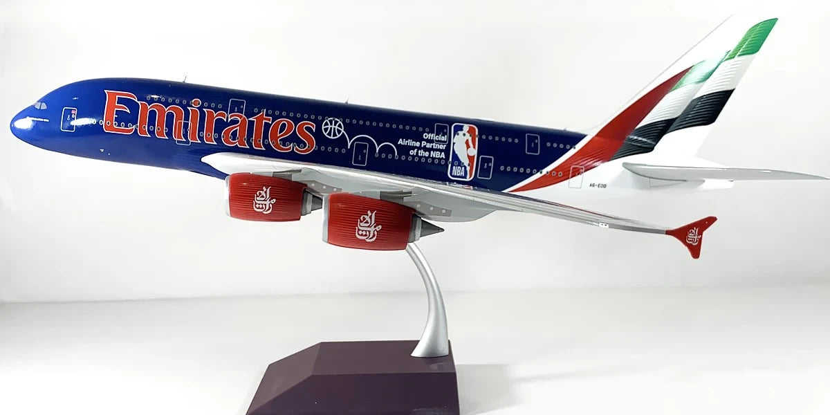 GEMINI JETS A380 EMIRATES "OFFICIAL AIRLINE PARTNER OF THE NBA" REG: A6-EOD