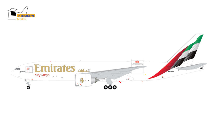 GEMINI JETS B777-200LRF EMIRATES SKYCARGO (INTERACTIVE SERIES) REG: A6-EFV