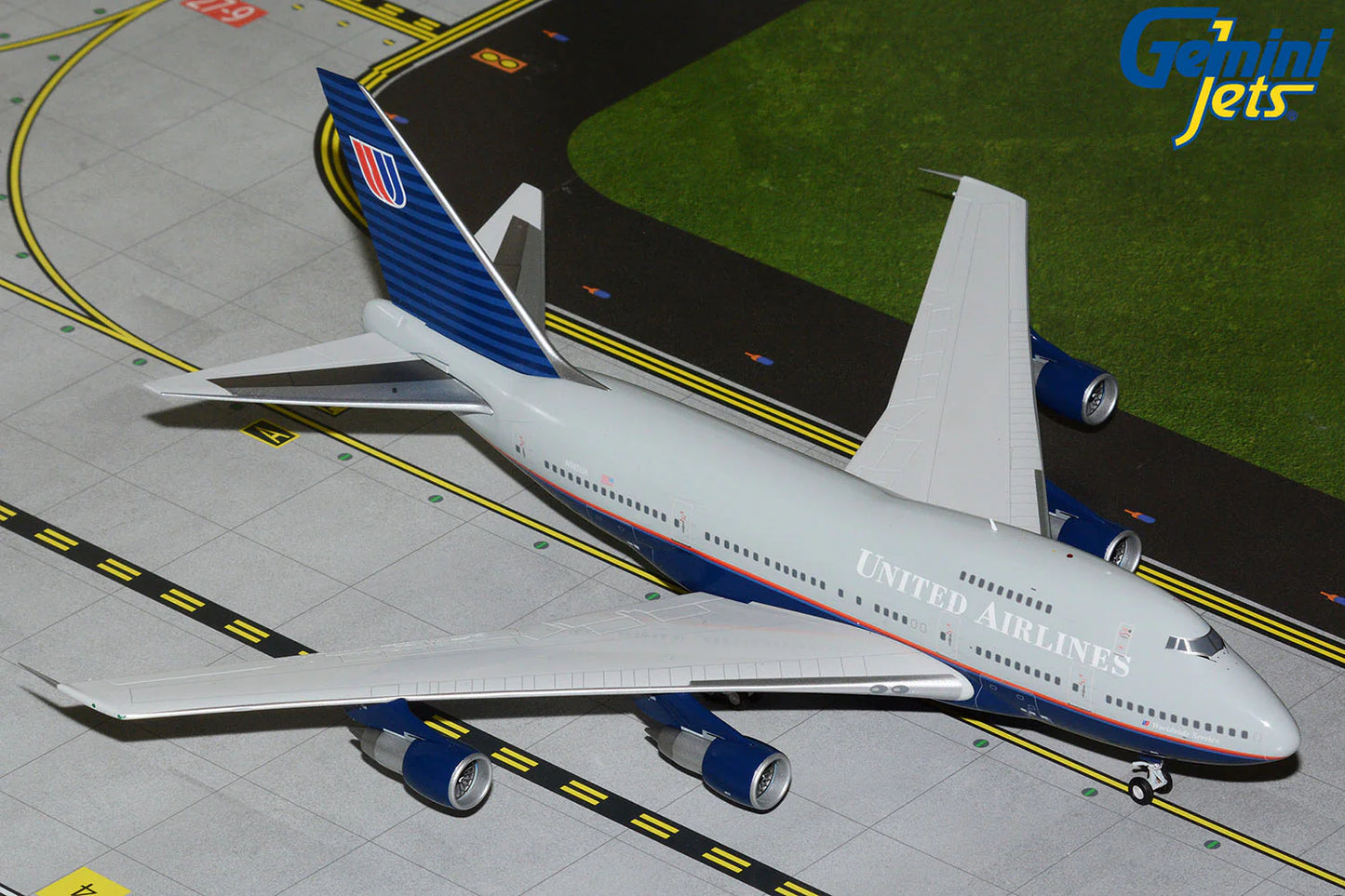 GEMINI JETS B747SP UNITED AIRLINES "BATTLESHIP LIVERY" REG: N145UA