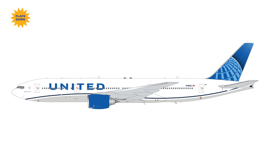 GEMINI JETS B777-200ER UNITED AIRLINES (FLAPS DOWN) REG: N798UA