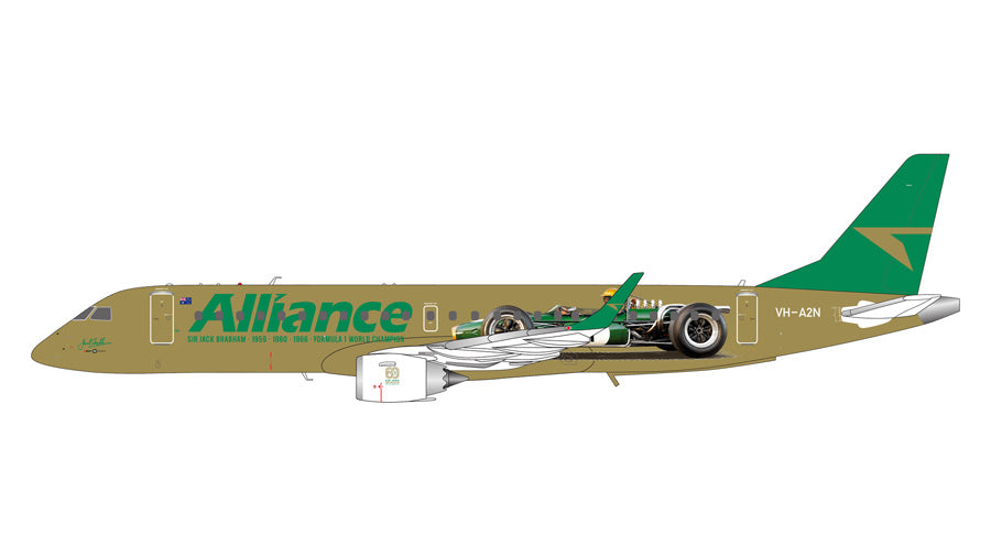 GEMINI JETS E190 ALLIANCE AIRLINES "SIR JACK BRABHAM F1 RACE CAR" REG: VH-A2N