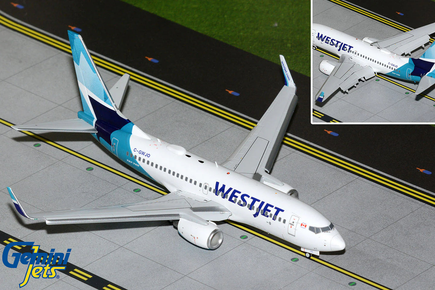 GEMINI JETS B737-700W WESTJET AIRLINES (FLAPS DOWN) REG: C-GWJO