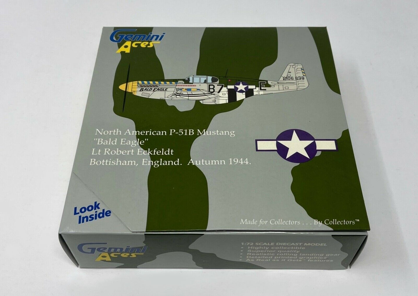 GEMINI ACES P-51B MUSTANG USAAF "BALD EAGLE" ENGLAND 1944