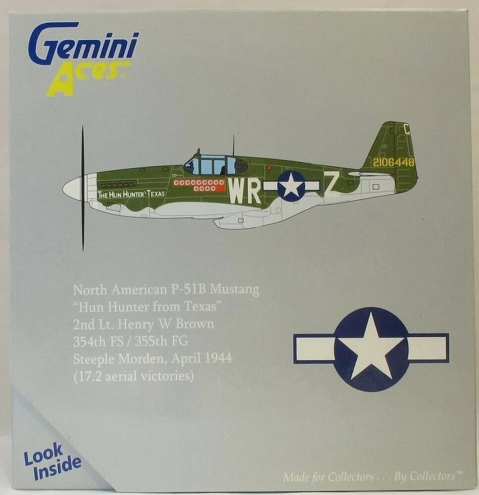 GEMINI ACES P-51B MUSTANG USAAF "HUN HUNTER FROM TEXAS"