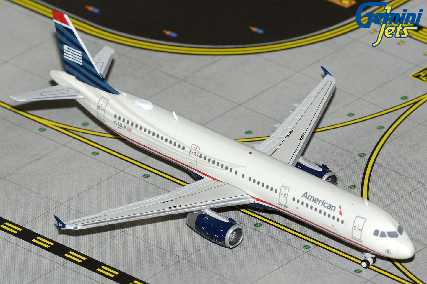 GEMINI JETS A321-200 AMERICAN AIRLINES "US AIRWAYS HERITAGE LIVERY" REG: N578UW