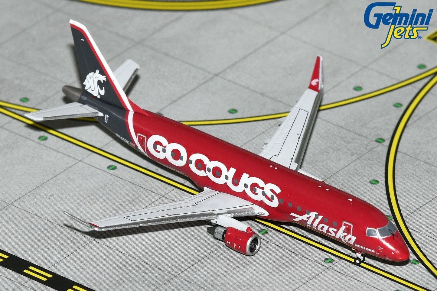 GEMINI JETS E175LR ALAKSA AIRLINES/HORIZON AIR WASHINGTON STATE UNI "GO COUGS" REG: N661QX