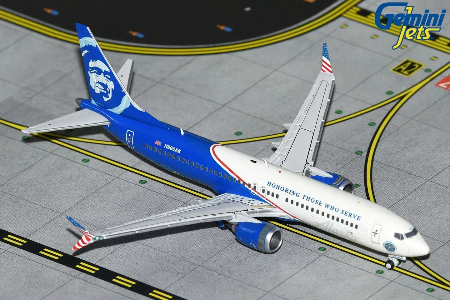 GEMINI JETS B737 MAX 8 ALASKA AIRLINES "HONORING THOSE WHO SERVE" REG: N806AK