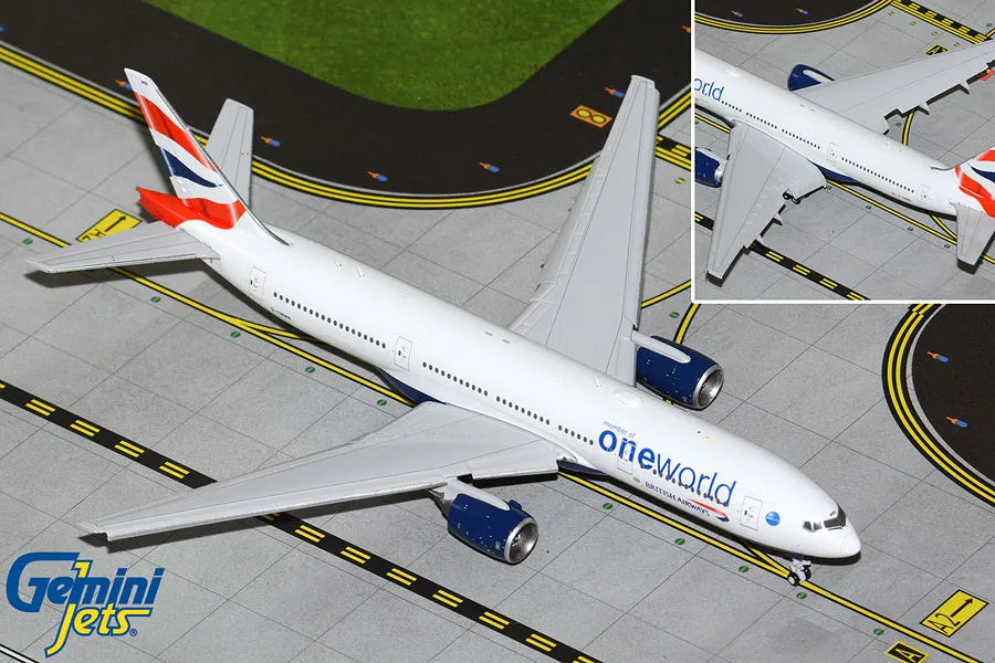 GEMINI JETS B777-200ER BRITISH AIRWAYS REG: G-YMMR "ONE WORLD" FLAPS DOWN