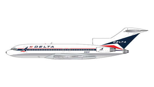 GEMINI JETS B727-100 DELTA AIR LINES "WIDGET LIVERY" (POLISHED BELLY) REG: N1633
