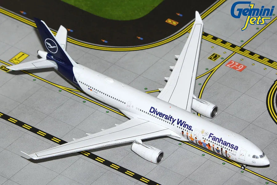 GEMINI JETS A330-300 LUFTHANSA FANHANSA "DIVERSITY WINS" REG: D-AIKQ