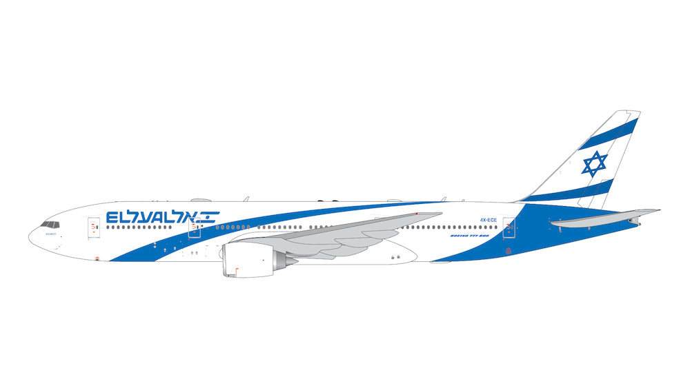 GEMINI JETS B777-200ER EL AL ISRAEL AIRLINES 'NEW LIVERY' REG: 4X-ECE