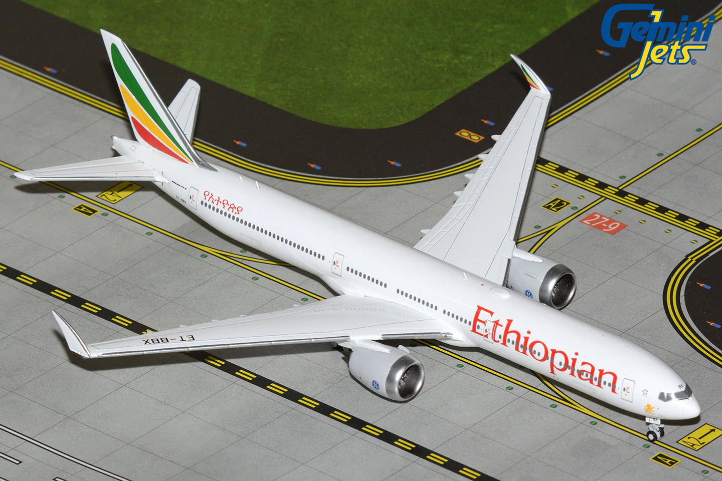 GEMINI JETS B777-9 ETHIOPIAN AIRLINES (FOLDED-WINGS VERSION) REG: ET-BBX