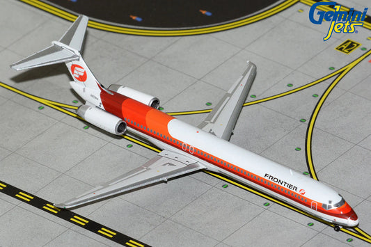 GEMINI JETS MD-80 FRONTIER AIRLINES REG: N859HA "SAUL BASS ORANGE-AND-RED LIVERY"