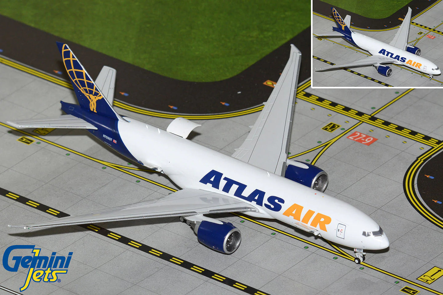 GEMINI JETS B777-200LRF ATLAS AIR (INTERACTIVE SERIES) REG: N703GT