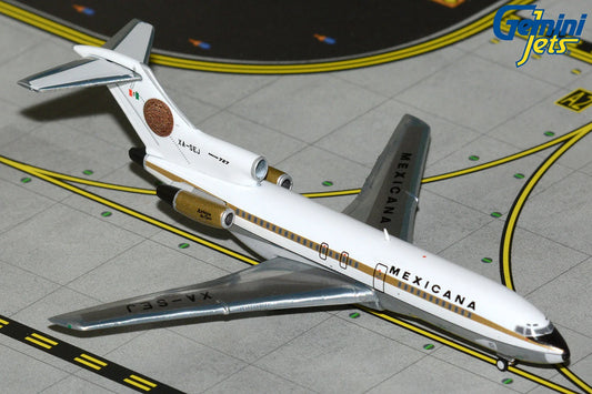 GEMINI JETS B727-100 MEXICANA AIRLINES "AZTECA DE ORO" (POLISHED BELLY) REG: XA-SEJ