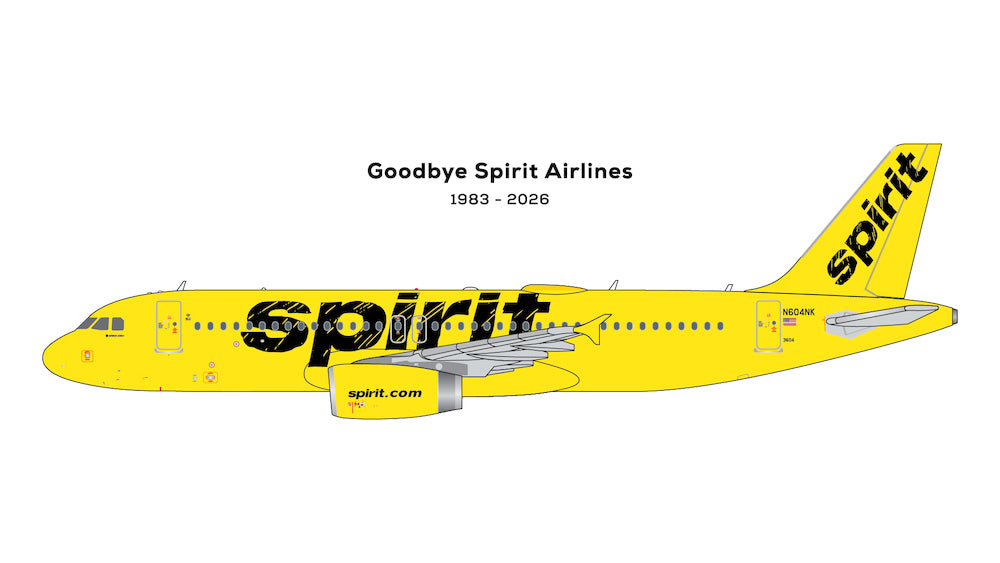GEMINI JETS A320-200 SPIRIT AIRLINES 'FINAL REVENUE FLIGHT' REG: N604NK