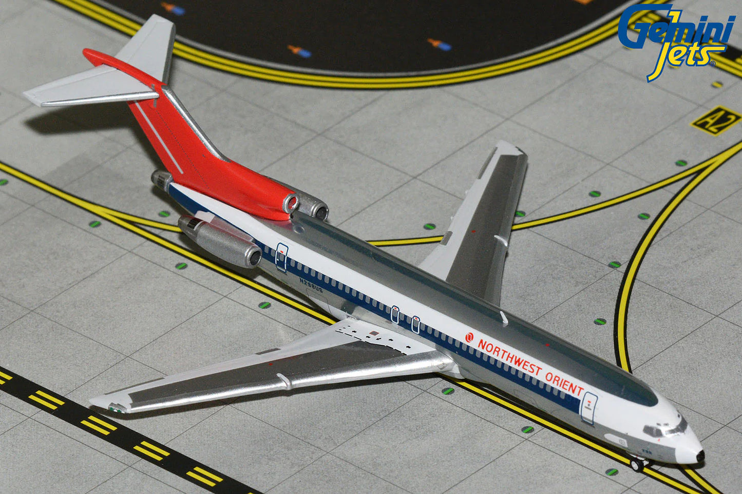 GEMINI JETS B727-200/ADV NORTHWEST ORIENT "1980'S THERMOMETER LIVERY" (POLISHED) REG: N298US