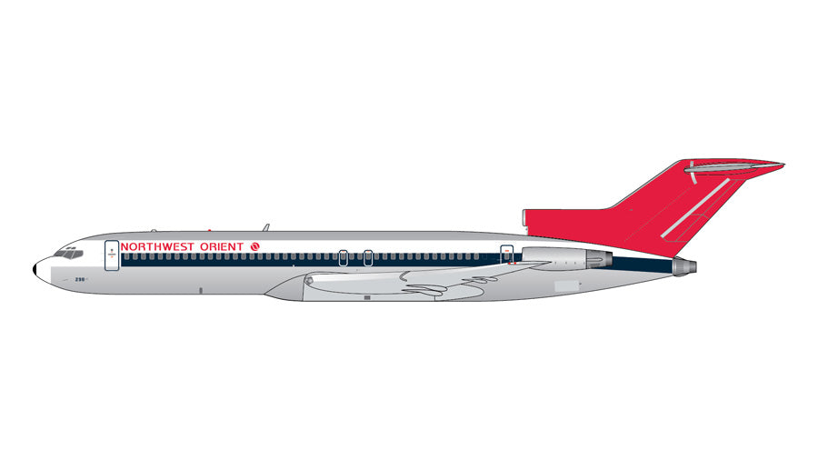 GEMINI JETS B727-200/ADV NORTHWEST ORIENT "1980'S THERMOMETER LIVERY" (POLISHED) REG: N298US