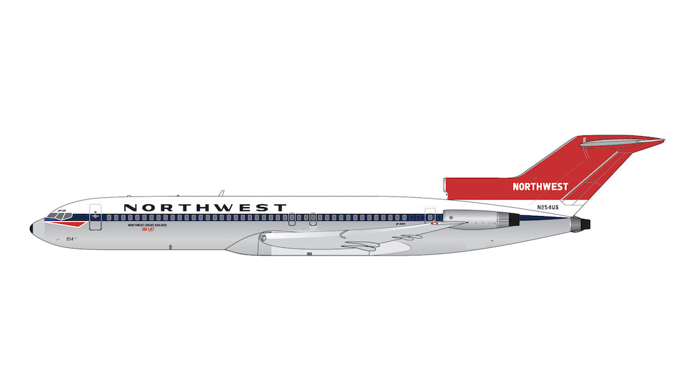 GEMINI JETS B727-200 NORTHWEST ORIENT AIRLINES "DELIVERY LIVERY" (POLISHED BELLY) REG: N254US
