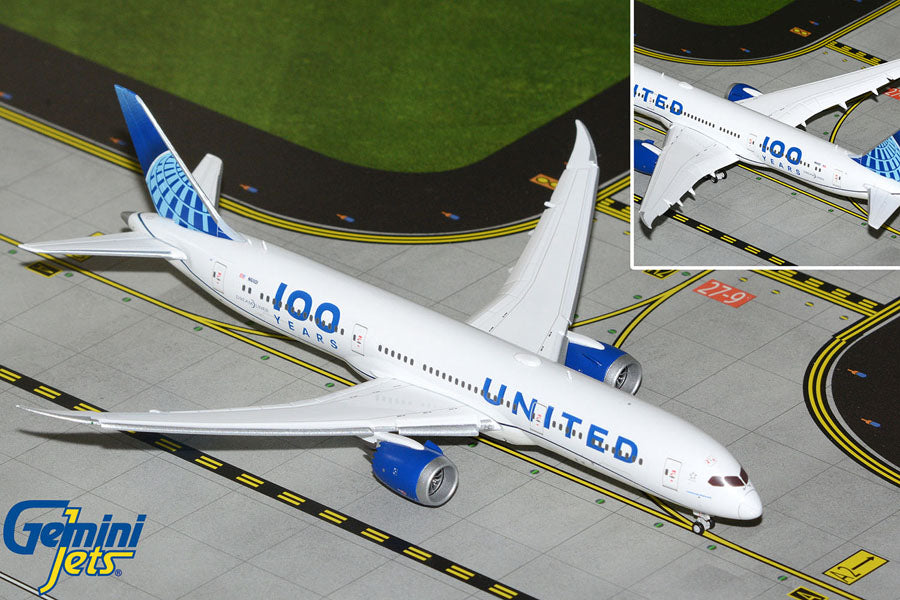 GEMINI JETS B787-9 UNITED AIRLINES "100 YEARS" (FLAPS DOWN) REG: N61101