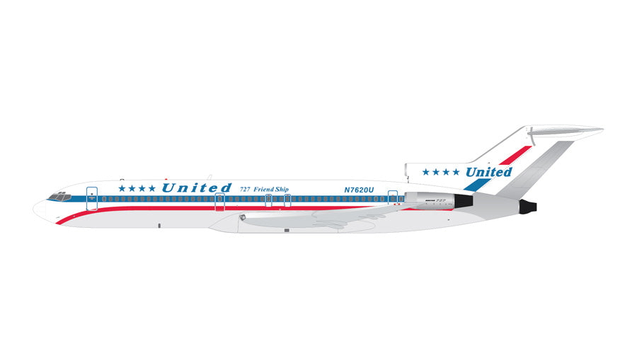 GEMINI JETS B727-200 UNITED AIRLINES "STARS AND BARS FRIENDSHIP LIVERY" REG: N762OU