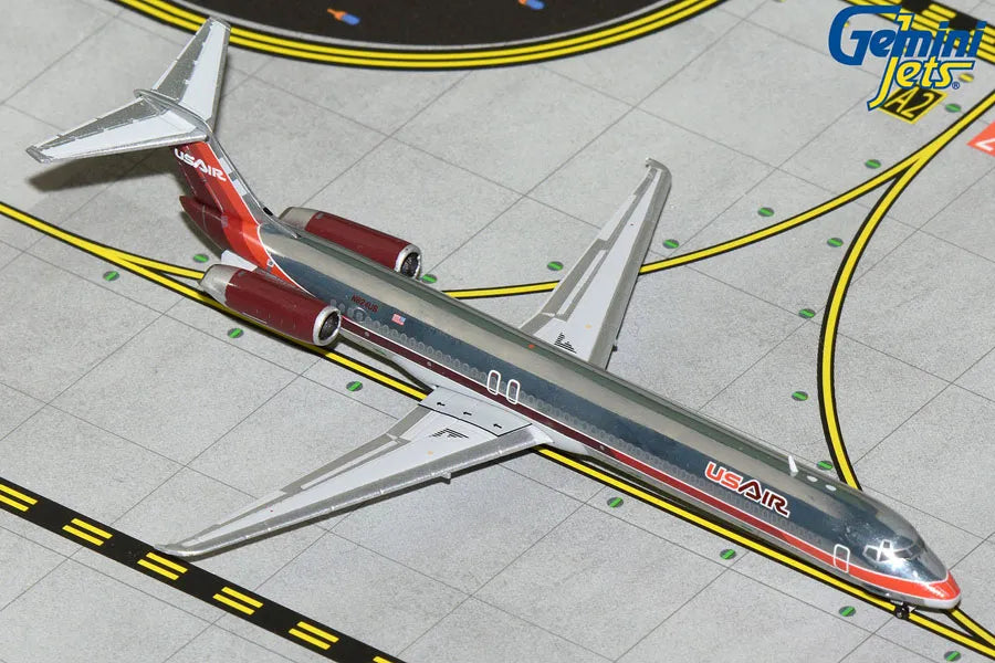GEMINI JETS MD-80 US AIR 1980S LIVERY TRIPLE RED/POLISHED REG: N824US