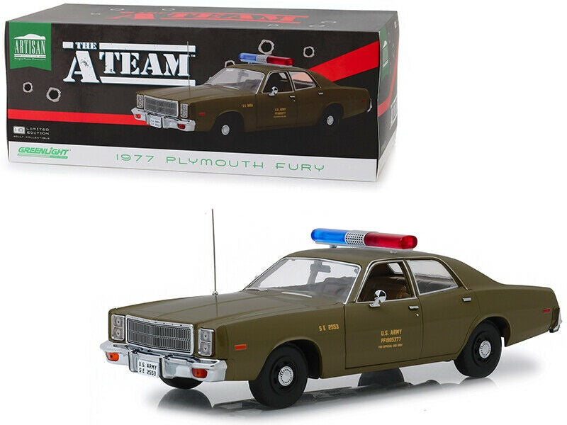 GREENLIGHT 1977 PLYMOUTH FURY U.S. ARMY THE A-TEAM