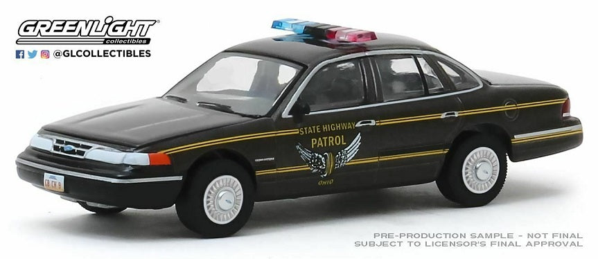 GREENLIGHT 1995 FORD CROWN VICTORIA POLICE INTERCEPTOR "OHIO STATE HIGHWAY PATROL"
