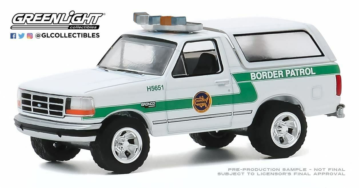 GREENLIGHT 1993 FORD BRONCO U.S. CUSTOMS