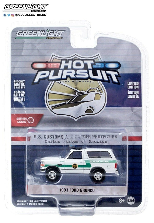 GREENLIGHT 1993 FORD BRONCO U.S. CUSTOMS