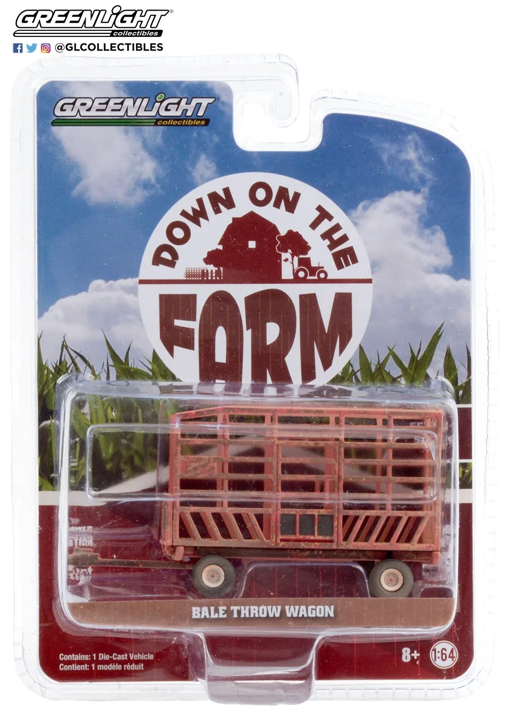 GREENLIGHT BALE THROW WAGON WEATHERED