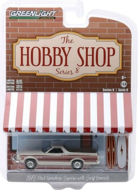 GREENLIGHT 1973 FORD RANCHERO SQUIRE WITH SURFBOARDS