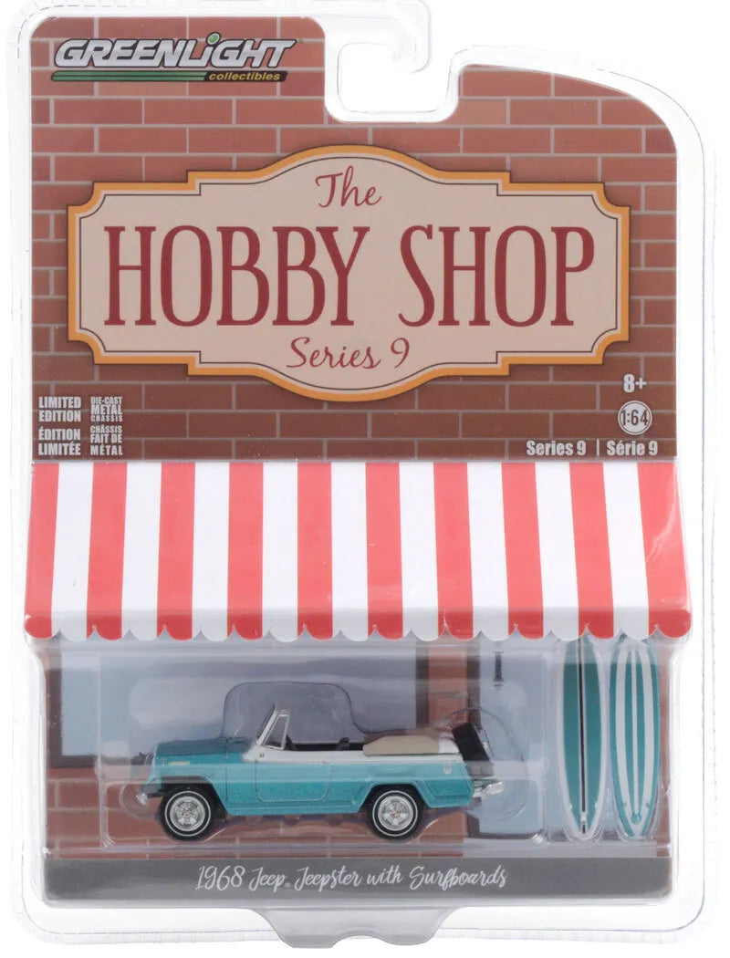 GREENLIGHT 1968 KAISER JEEP JEEPSTER WITH SURFBOARDS