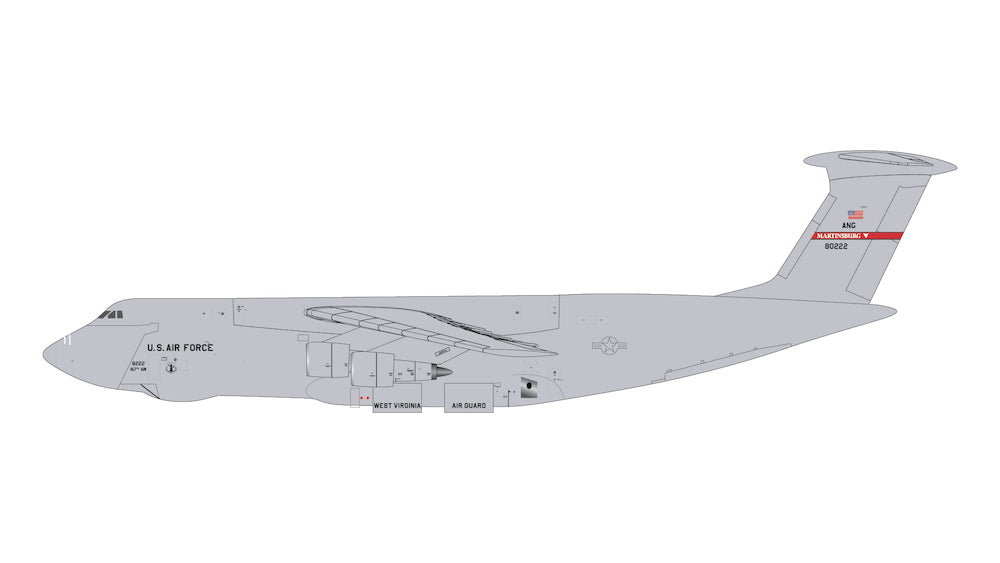 GEMINI JETS C-5A GALAXY USAF (MARTINSBURG WEST VIRGINIA AIR NATIONAL GUARD) REG: 68-0222
