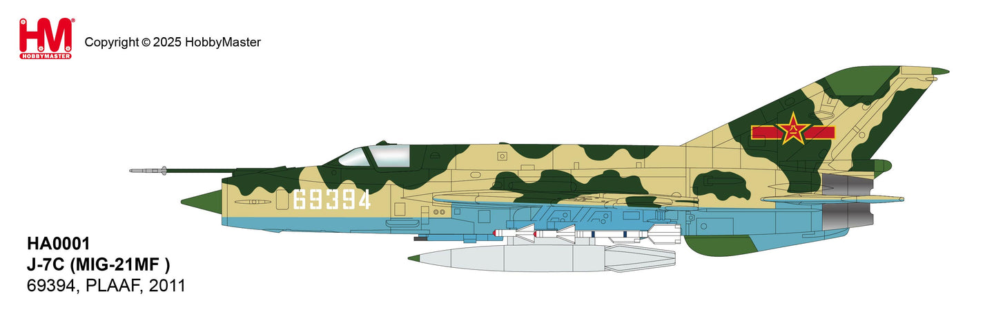 HOBBY MASTER J-7C (MIG-21MF ) PEOPLES LIBERATION ARMY AIR FORCE (PLAAF) 69394 2011