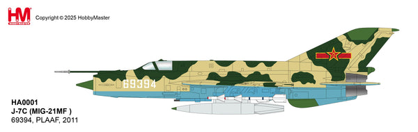 HOBBY MASTER J-7C (MIG-21MF ) PEOPLES LIBERATION ARMY AIR FORCE (PLAAF) 69394 2011