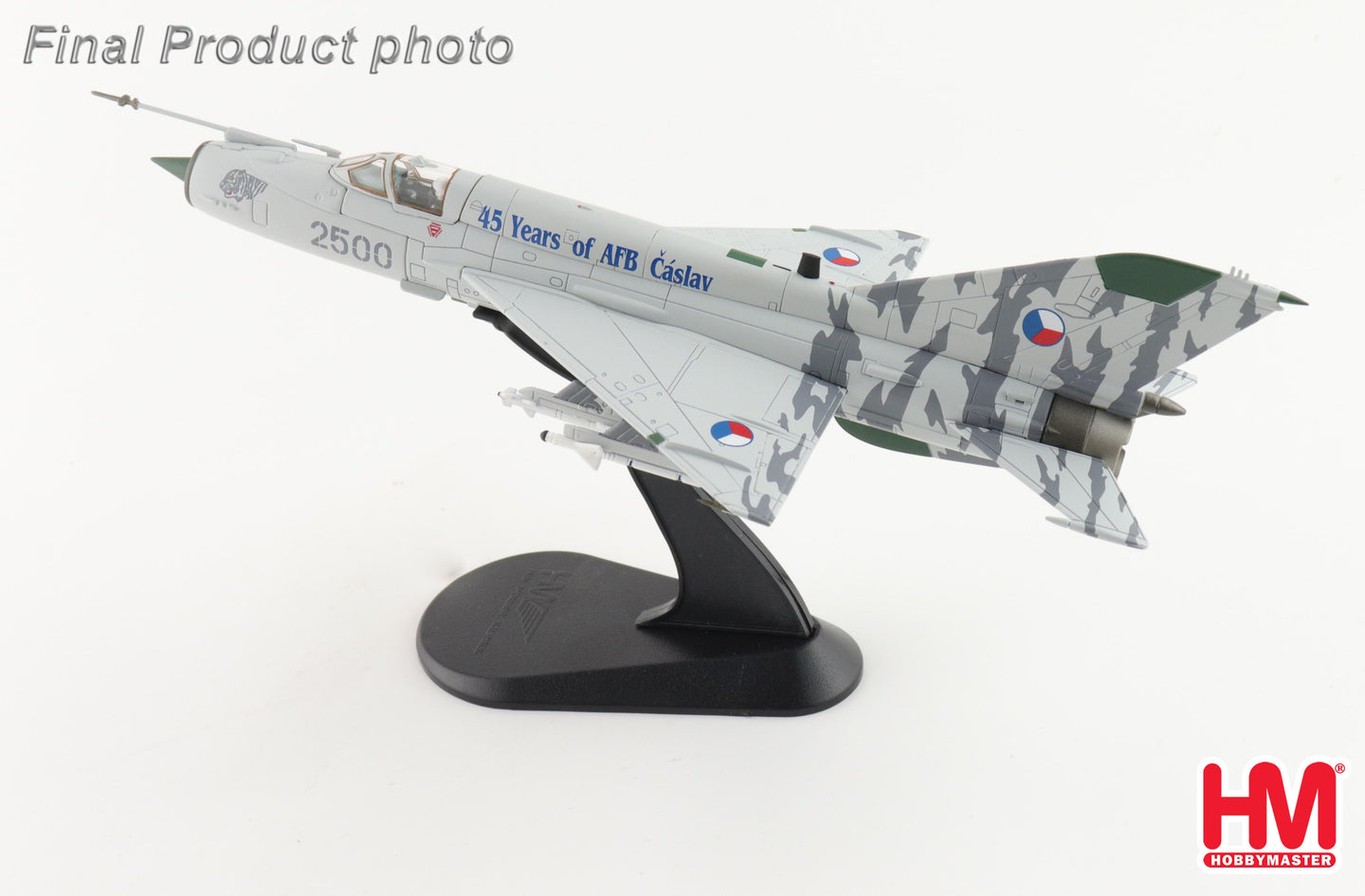 HOBBY MASTER MIG-21MFN CZECH AIR FORCE "45 YEARS OF AFB CASLAV" 2500, 41ST FS CZECH REPUBLIC OCTOBER 2002