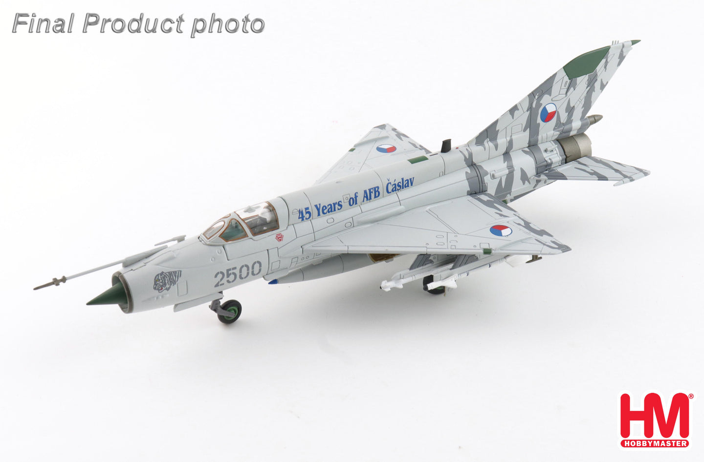 HOBBY MASTER MIG-21MFN CZECH AIR FORCE "45 YEARS OF AFB CASLAV" 2500, 41ST FS CZECH REPUBLIC OCTOBER 2002