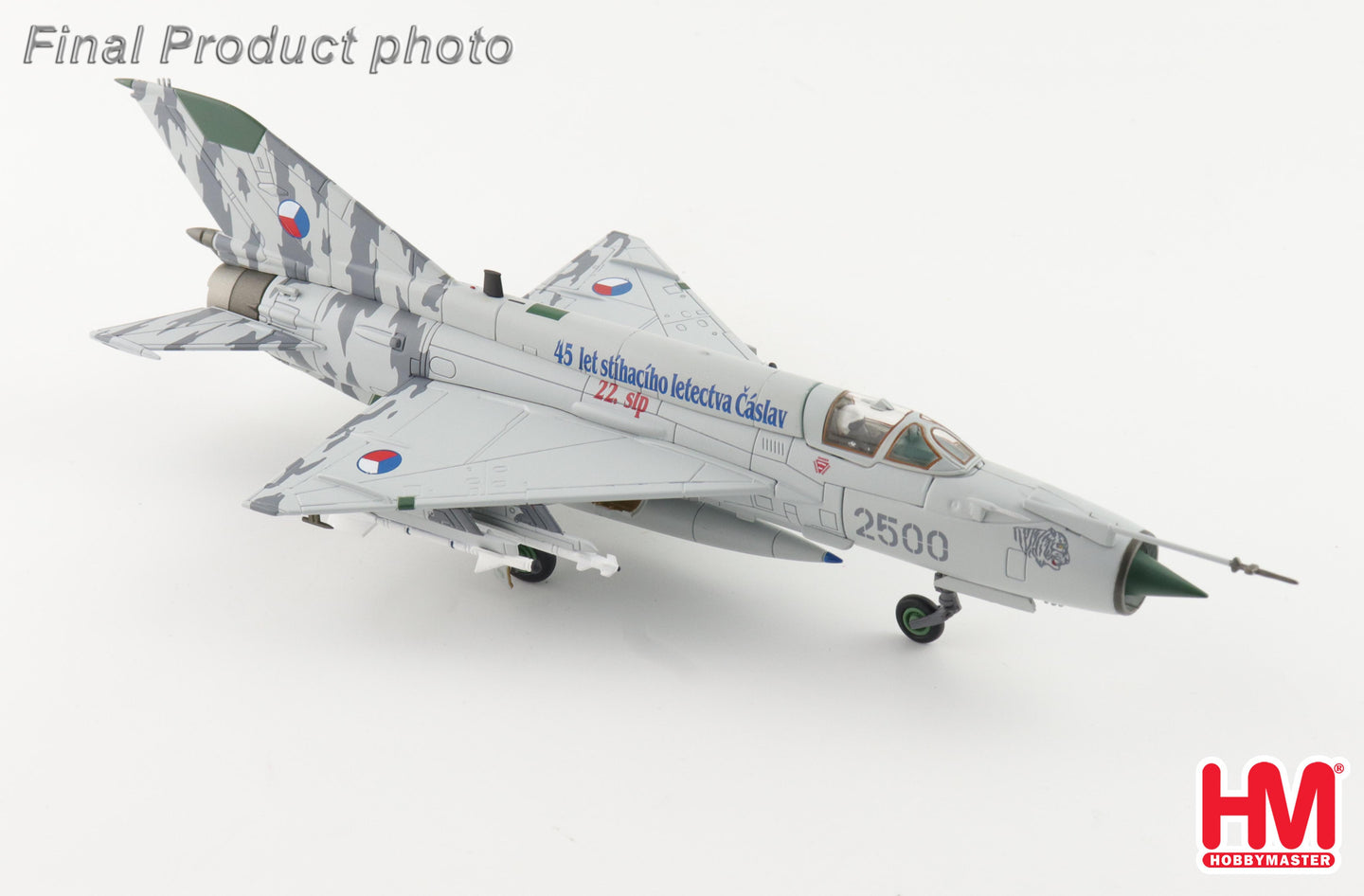 HOBBY MASTER MIG-21MFN CZECH AIR FORCE "45 YEARS OF AFB CASLAV" 2500, 41ST FS CZECH REPUBLIC OCTOBER 2002