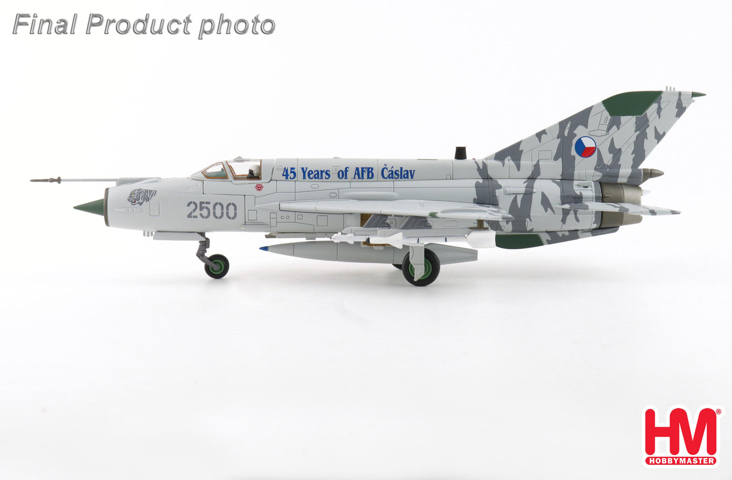 HOBBY MASTER MIG-21MFN CZECH AIR FORCE "45 YEARS OF AFB CASLAV" 2500, 41ST FS CZECH REPUBLIC OCTOBER 2002