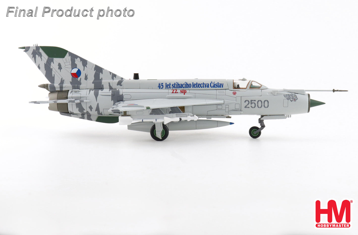HOBBY MASTER MIG-21MFN CZECH AIR FORCE "45 YEARS OF AFB CASLAV" 2500, 41ST FS CZECH REPUBLIC OCTOBER 2002
