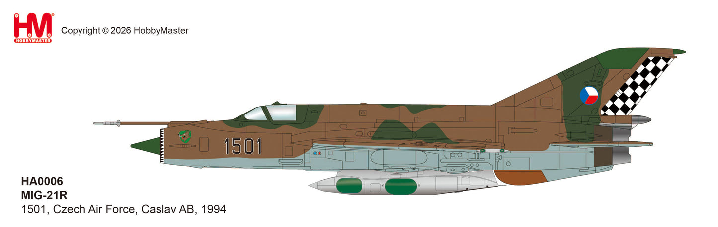 HOBBY MASTER MIG-21R 1501 CZECH AIR FORCE CASLAV AB 19